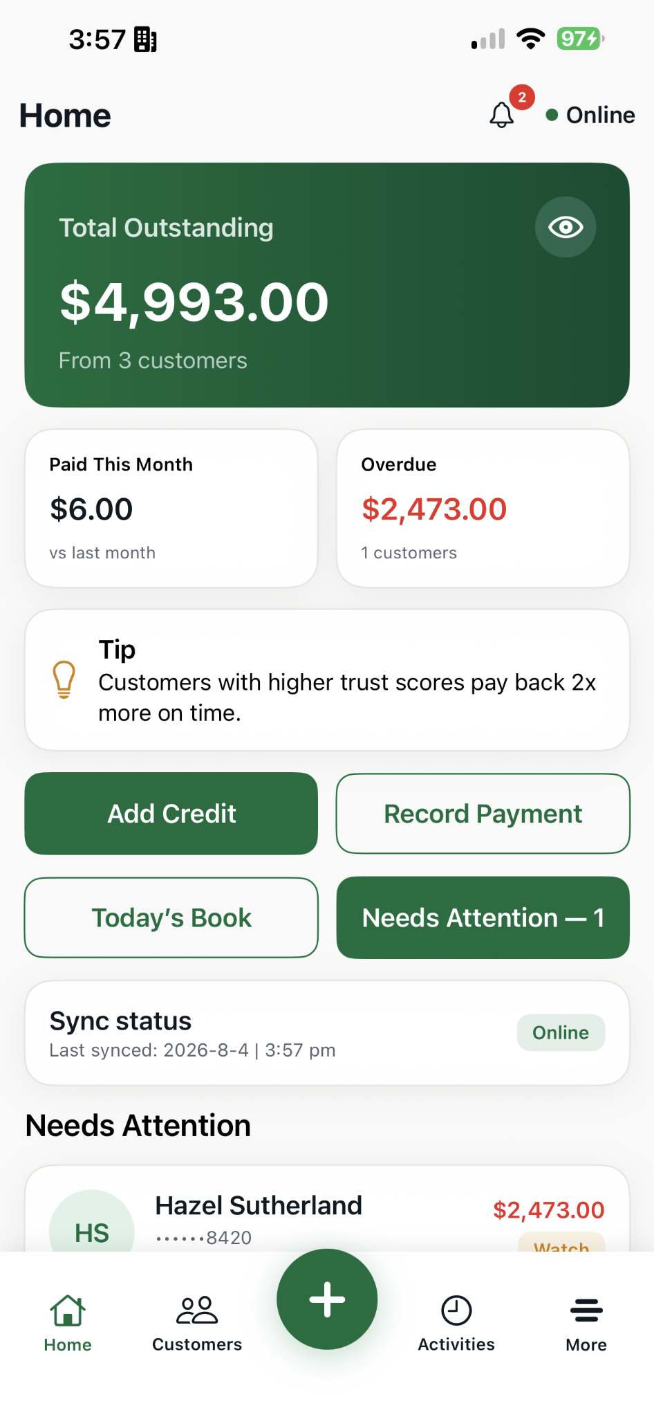 Truss merchant dashboard